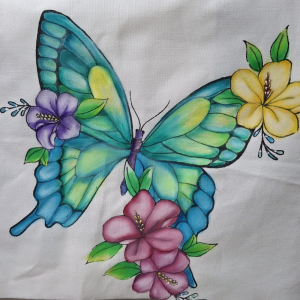 Butterfly Kreatiewe Fantasy Screen Printed Fabric Painted Workshops and Gifts Home
